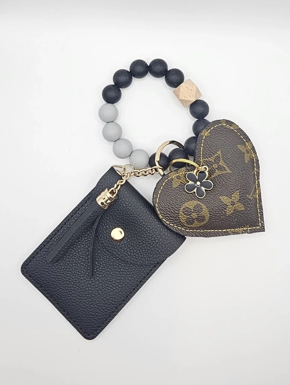 Upcycled Leather Purse Key Chain Charm
